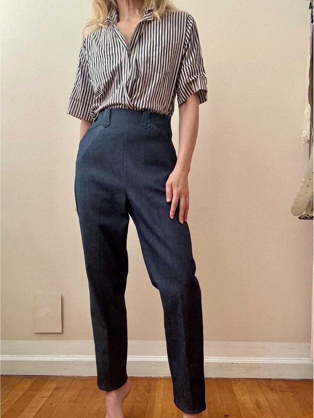 Vintage 1960s Deadstock Lee "Frontier Lady" High Waisted Side Zip Jeans Long
